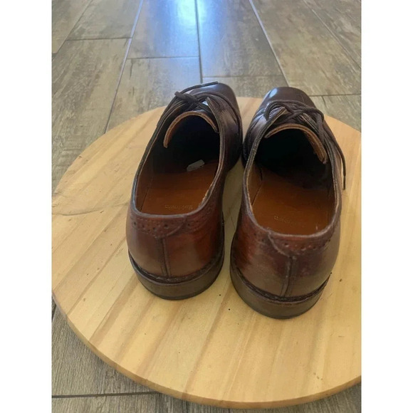 Allen Edmonds Yorktown Derby Brown Leather Cap-Toe Lace Up Dress Shoes Size 8 - Picture 4 of 5